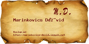Marinkovics Dávid névjegykártya